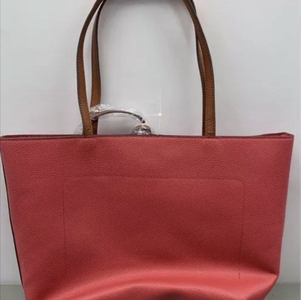 Anne Klein Faux Leather Large Satchel Tote Bag NWOT MSRP $98 - Picture 2 of 6